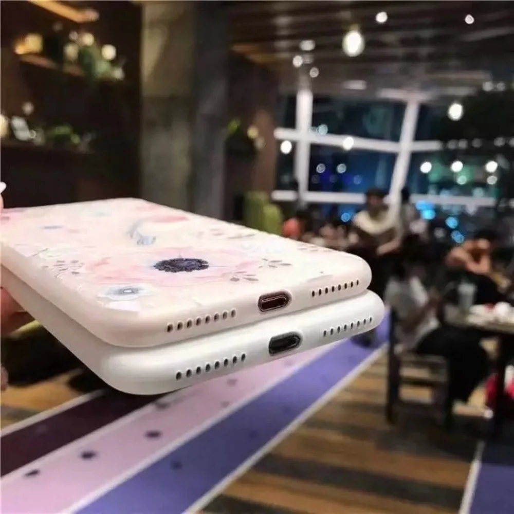 Soft Gel Birdie Cherry Blossom Sakura Flower Silicone iPhone 7/8 Cases